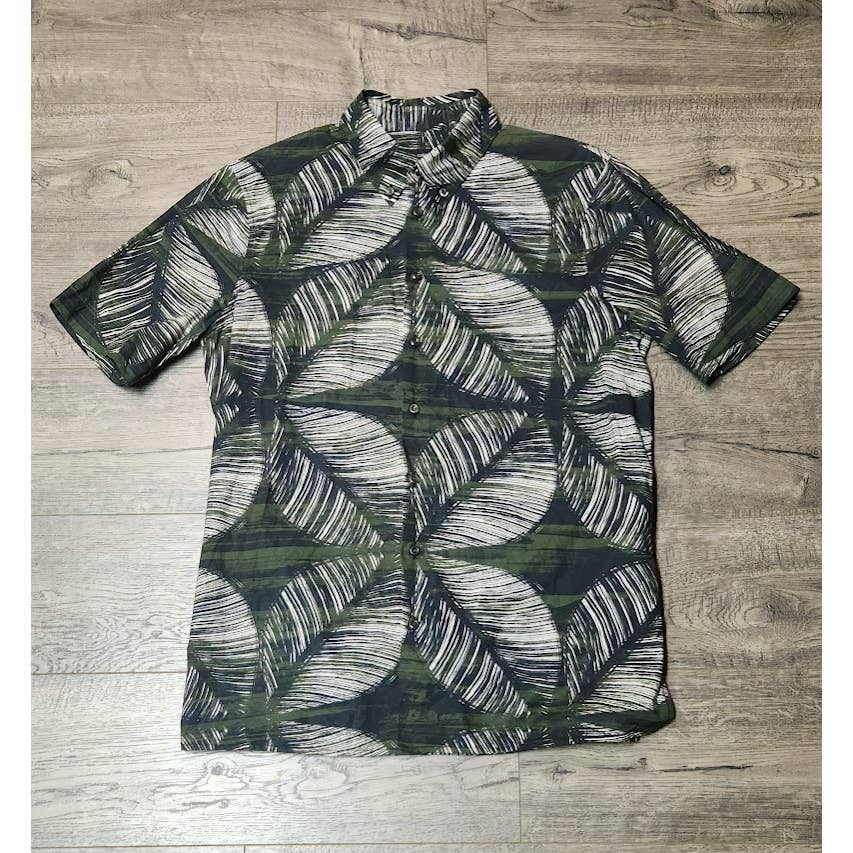 Dsquared2 Short Sleeve Tropical Button Down Shirt Mens 46 Made In Italy
